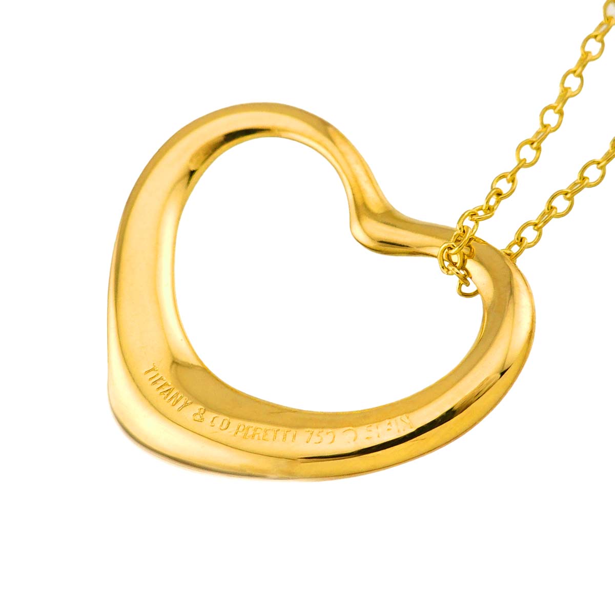 Open Heart Necklace 18K Yellow Gold 750
