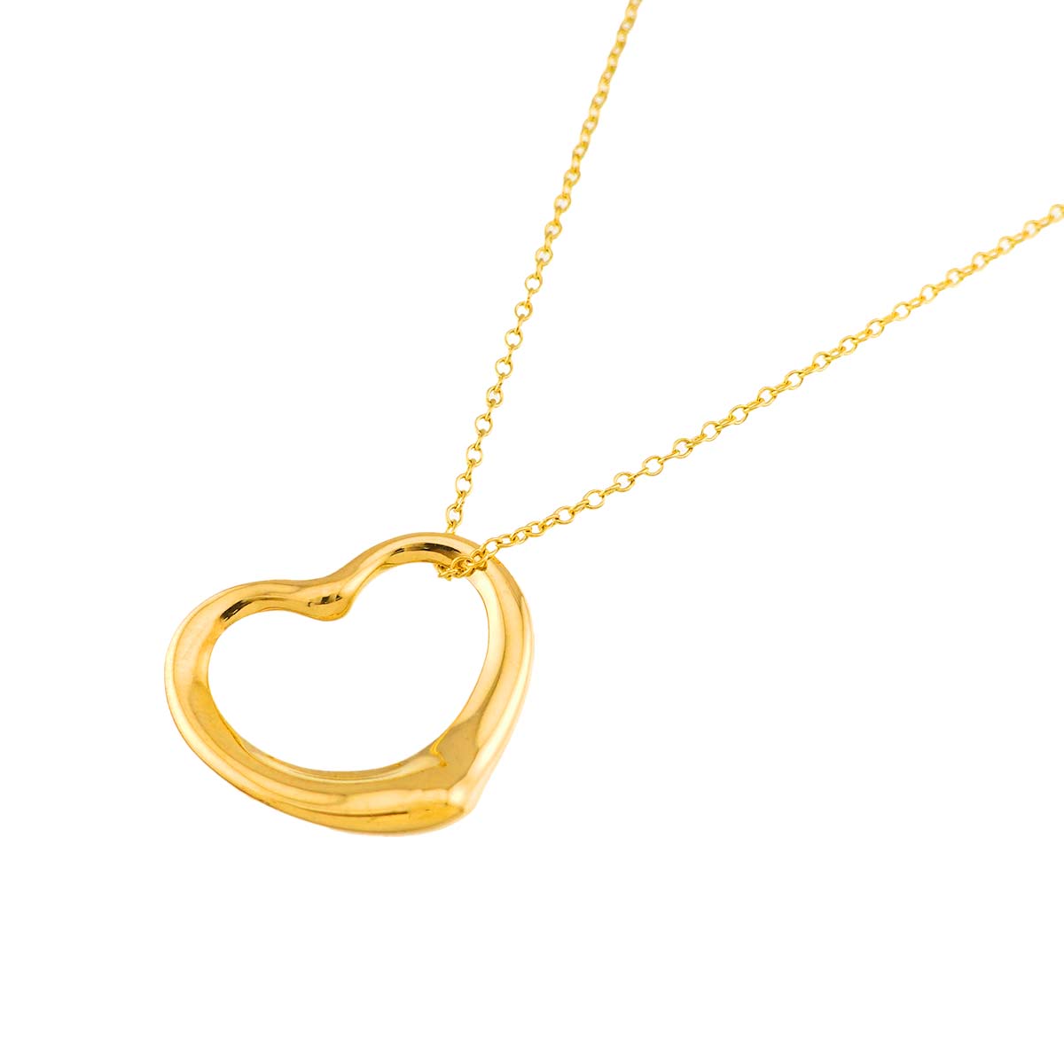 Open Heart Necklace 18K Yellow Gold 750