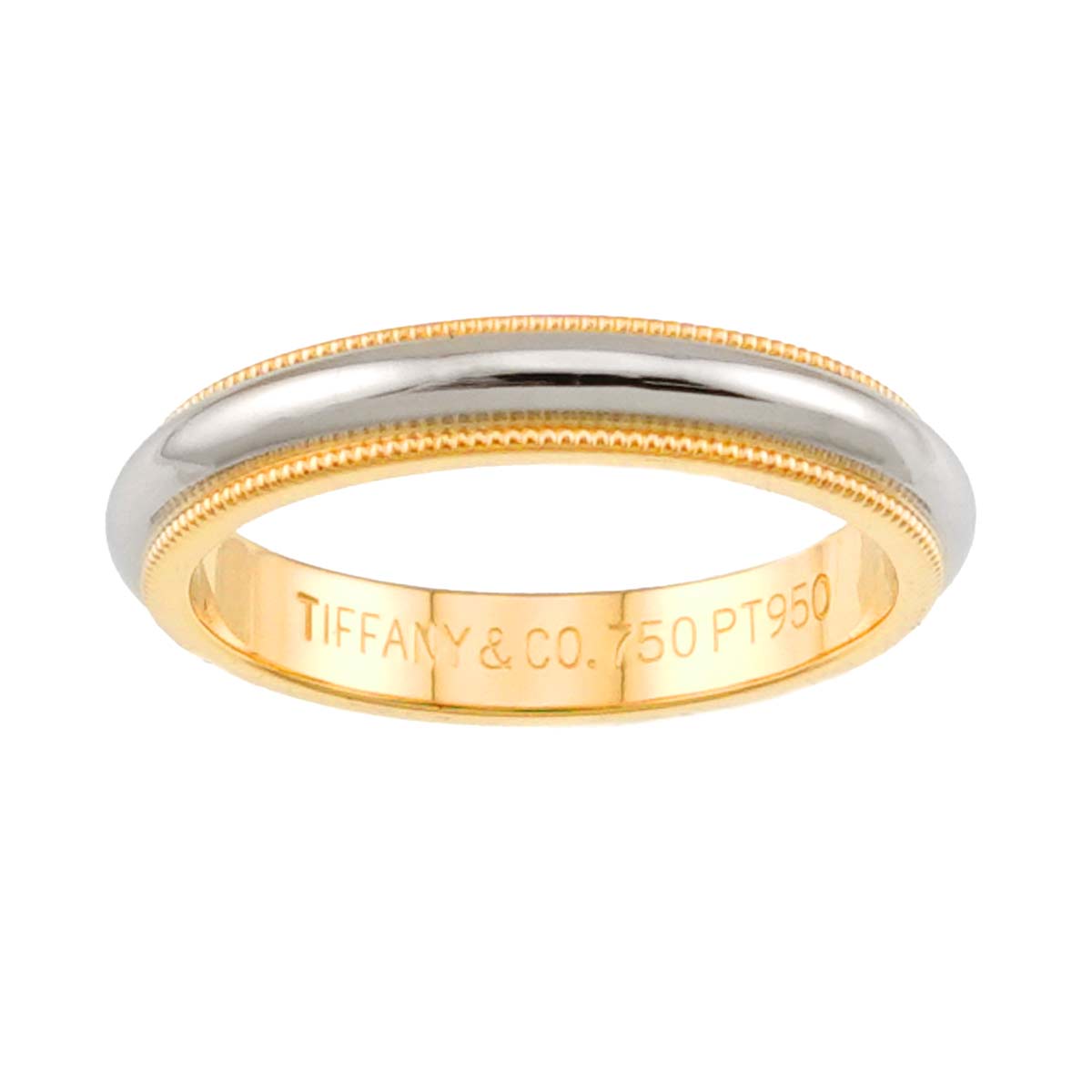 Milgrain Band Ring 18K YG 750 Pt Size6.75(US)