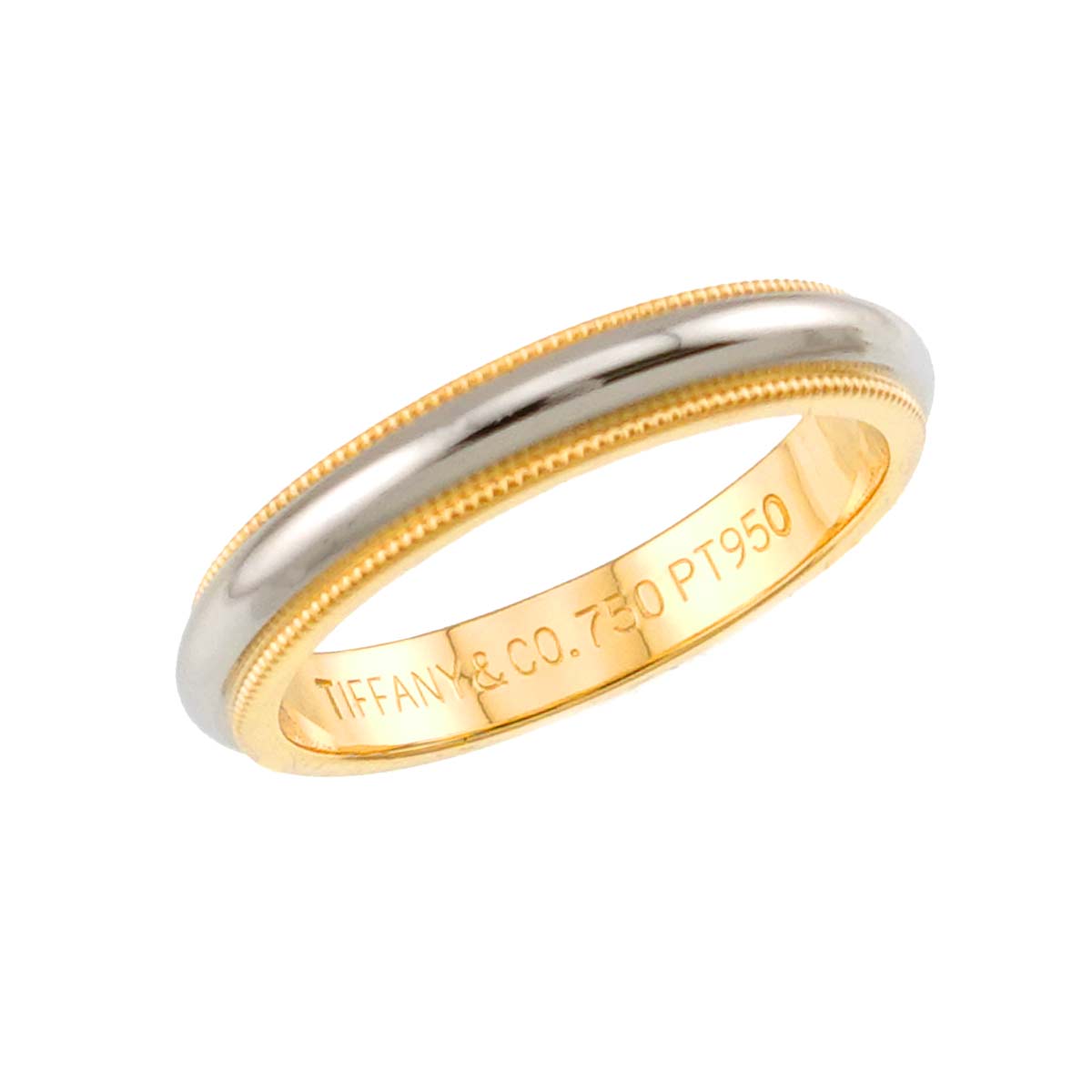 Milgrain Band Ring 18K YG 750 Pt Size6.75(US)
