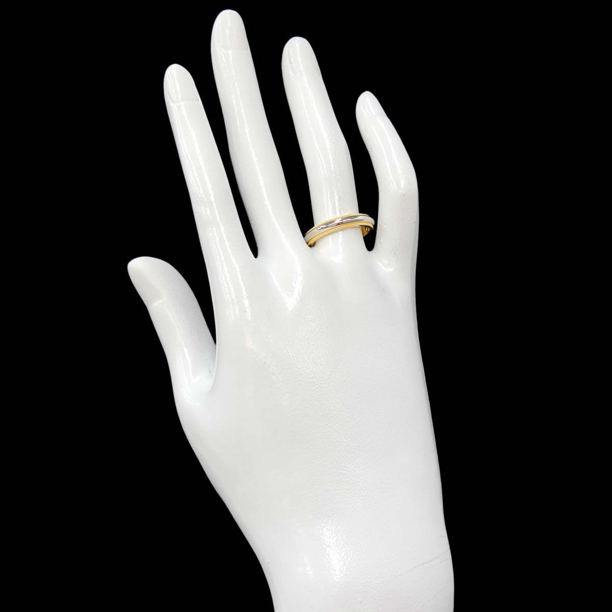 Milgrain Band Ring 18K YG 750 Pt Size6.75(US)
