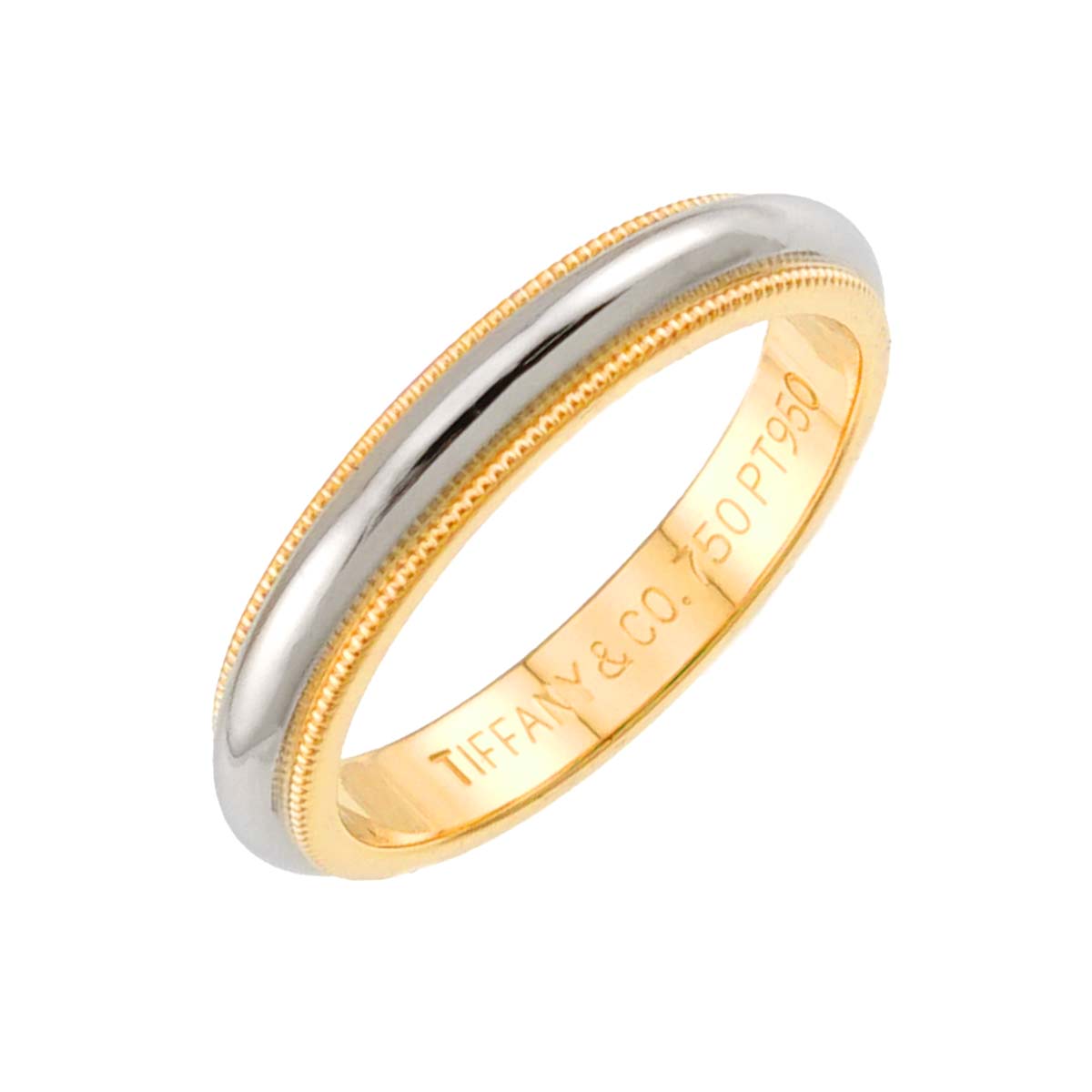 Milgrain Band Ring 18K YG 750 Pt Size6.75(US)