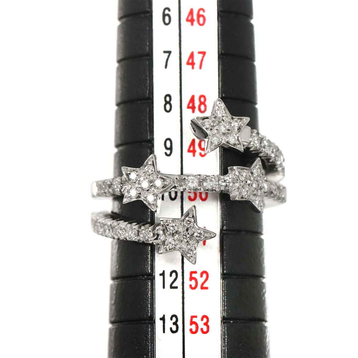 Diamond 0.37ct Ring 18K WG 750 Size5.25(US)