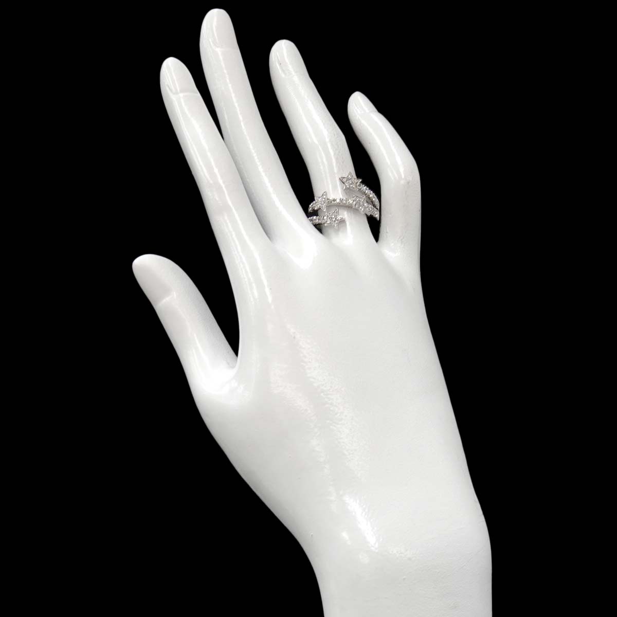 Diamond 0.37ct Ring 18K WG 750 Size5.25(US)