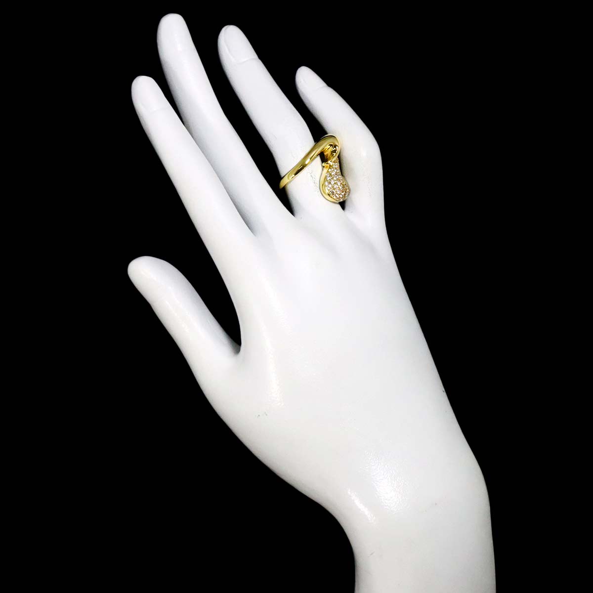 Diamond 0.80ct Ring 18K YG Yellow Gold 750 Size5-5.25(US)