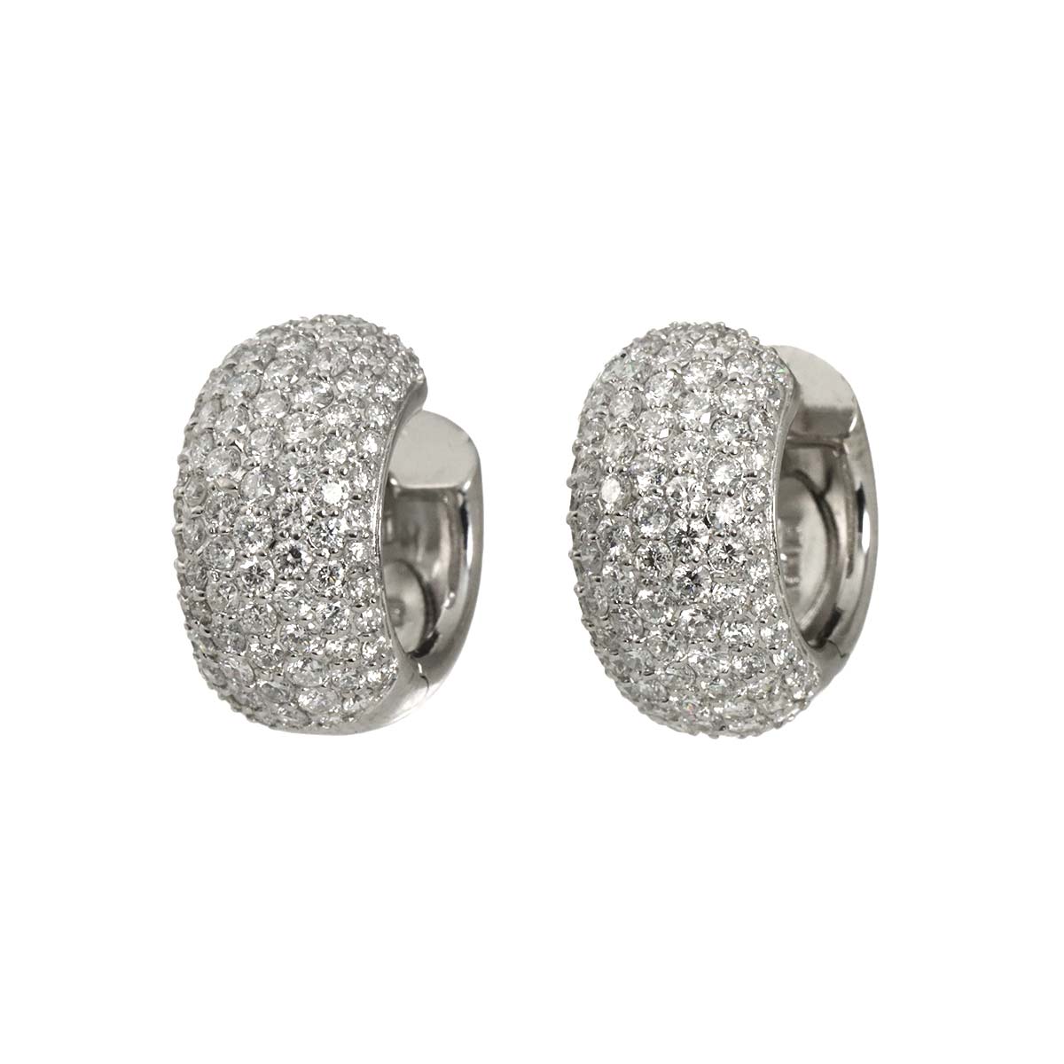 Diamond 1.50ct/1.50ct Earrings Pierced 18K WG 750