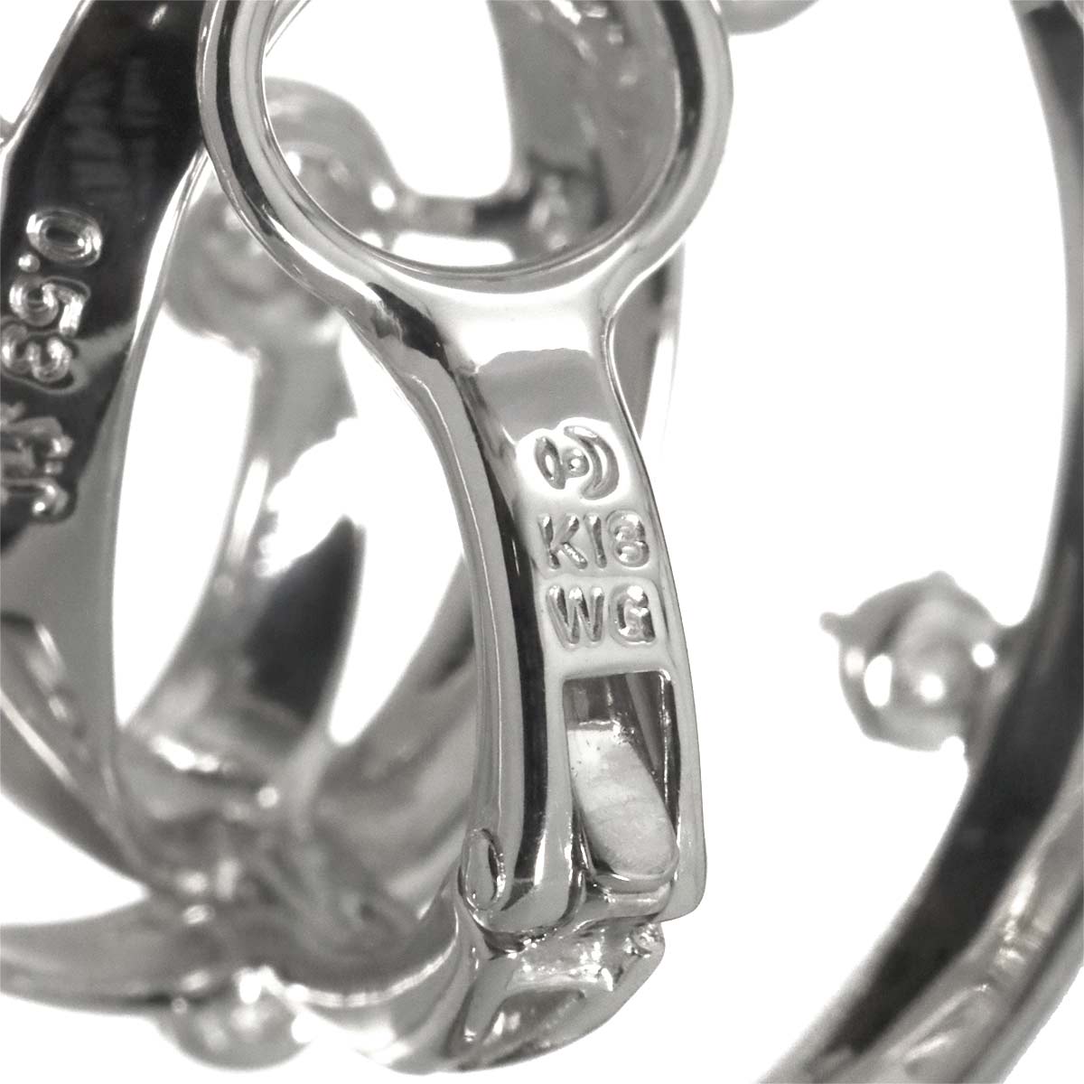 Diamond 0.53ct/0.48ct Earrings Clip on 18K White Gold 750