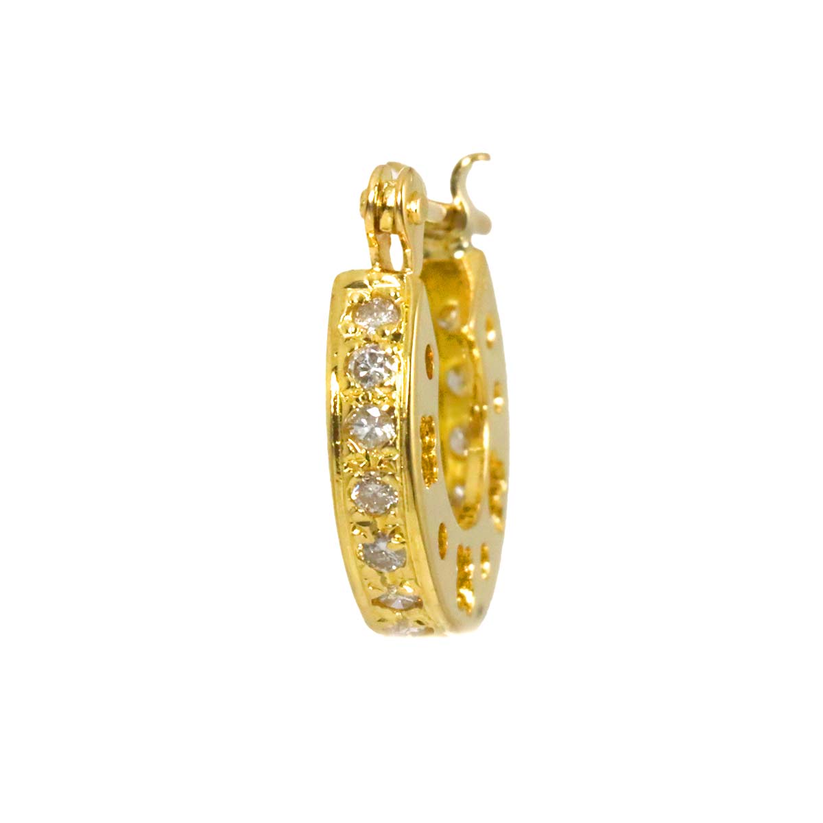 Diamond 0.08ct Earring 18K YG 750 One Piece only