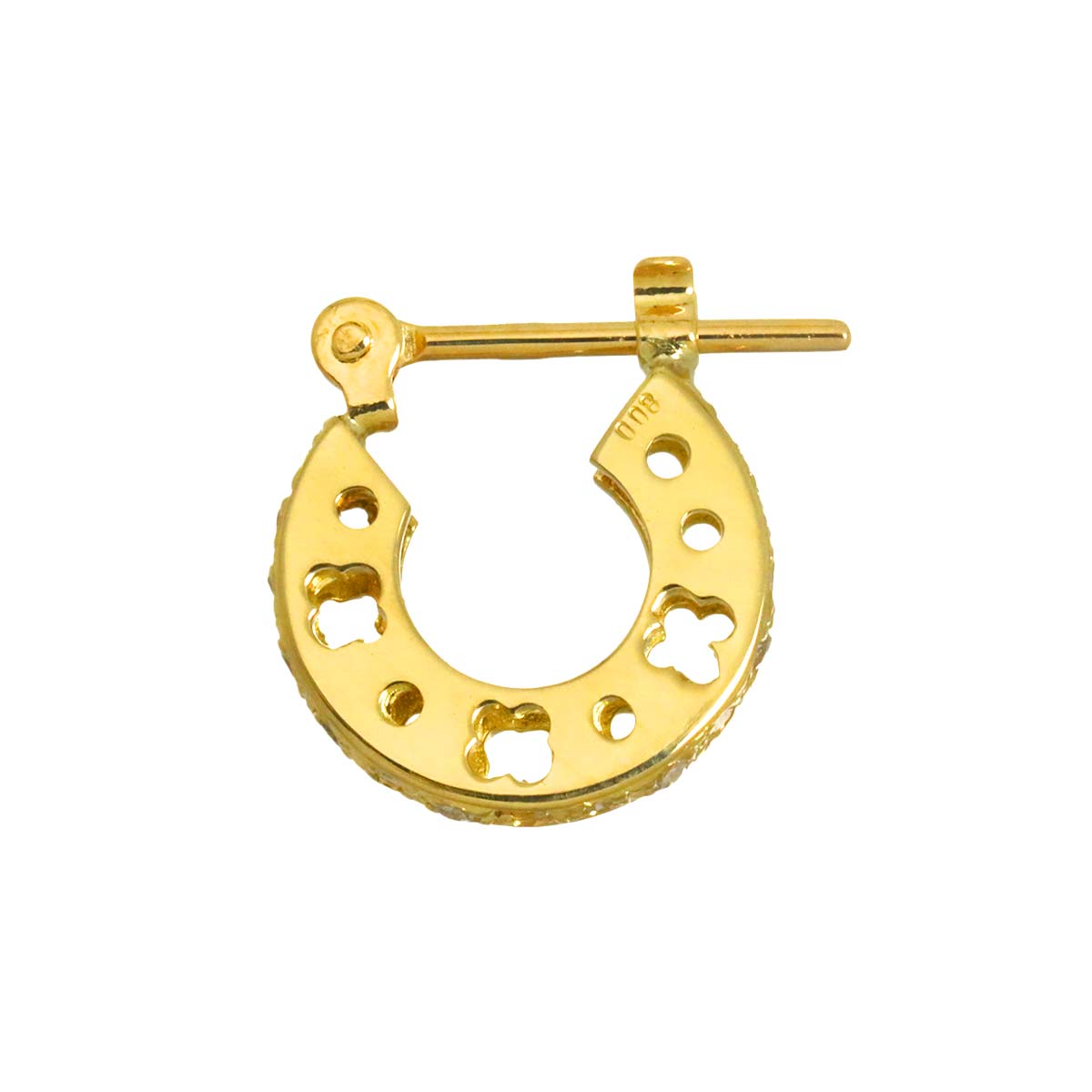 Diamond 0.08ct Earring 18K YG 750 One Piece only