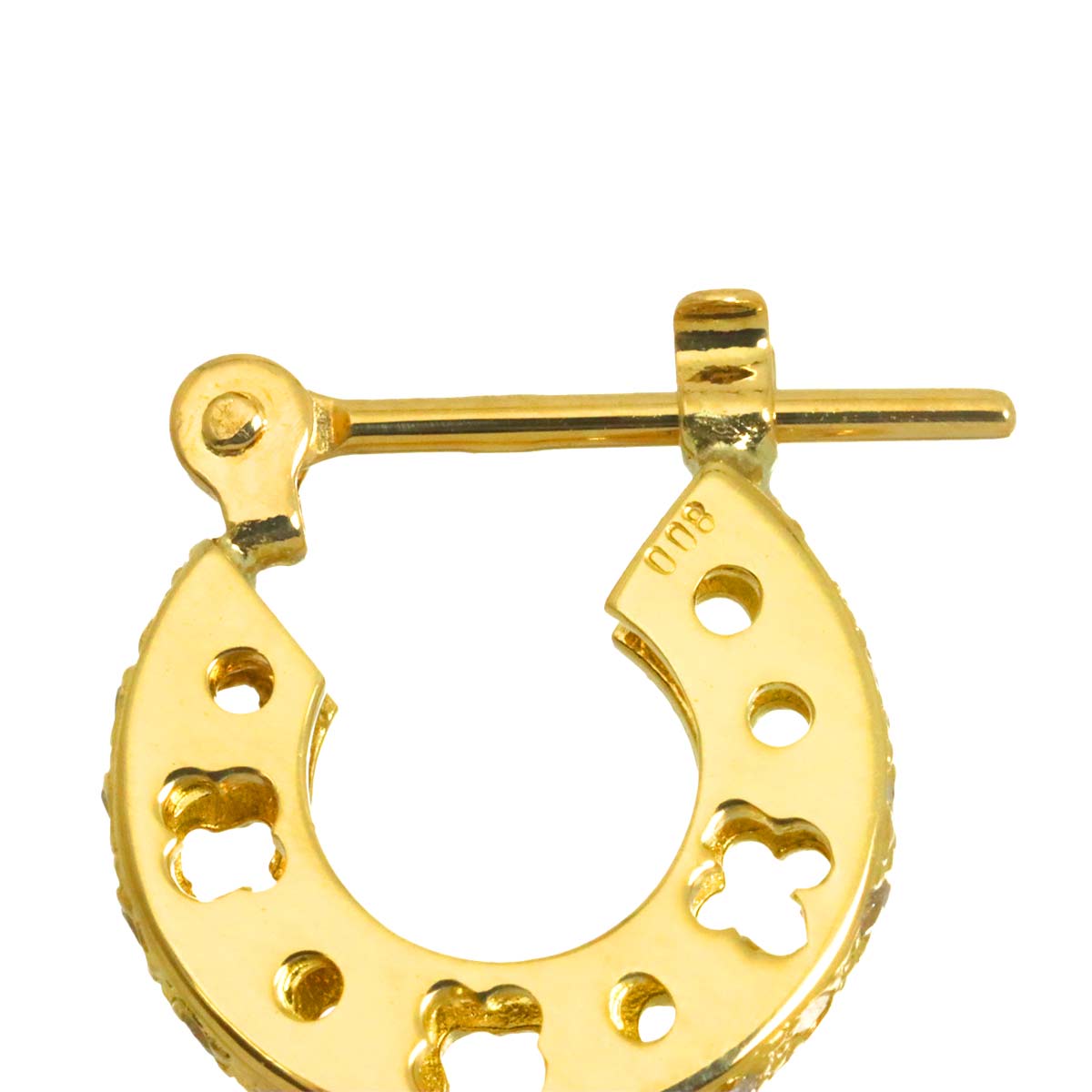 Diamond 0.08ct Earring 18K YG 750 One Piece only