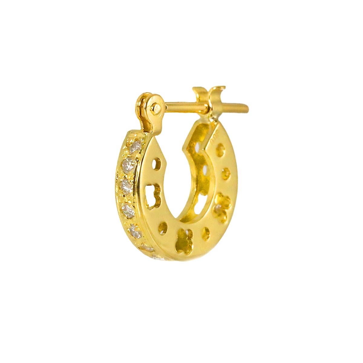 Diamond 0.08ct Earring 18K YG 750 One Piece only