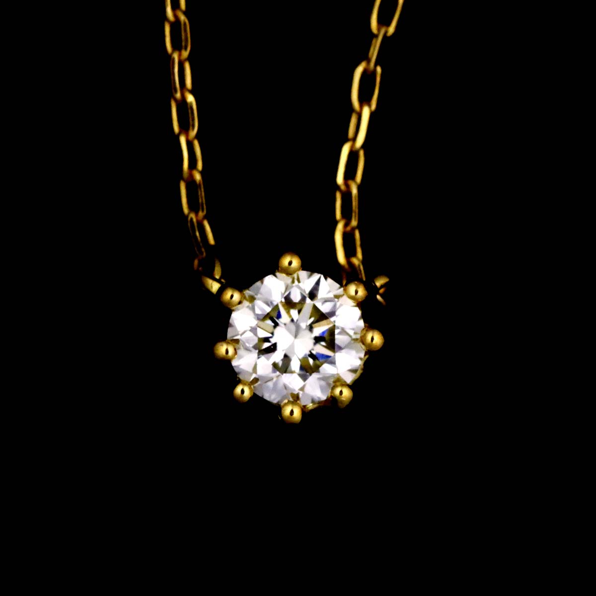 Diamond Necklace 18K Yellow Gold 750