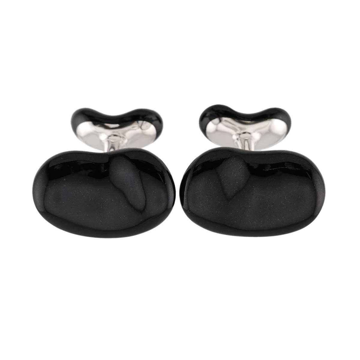 Bean Enamel Cuff Links Silver 925