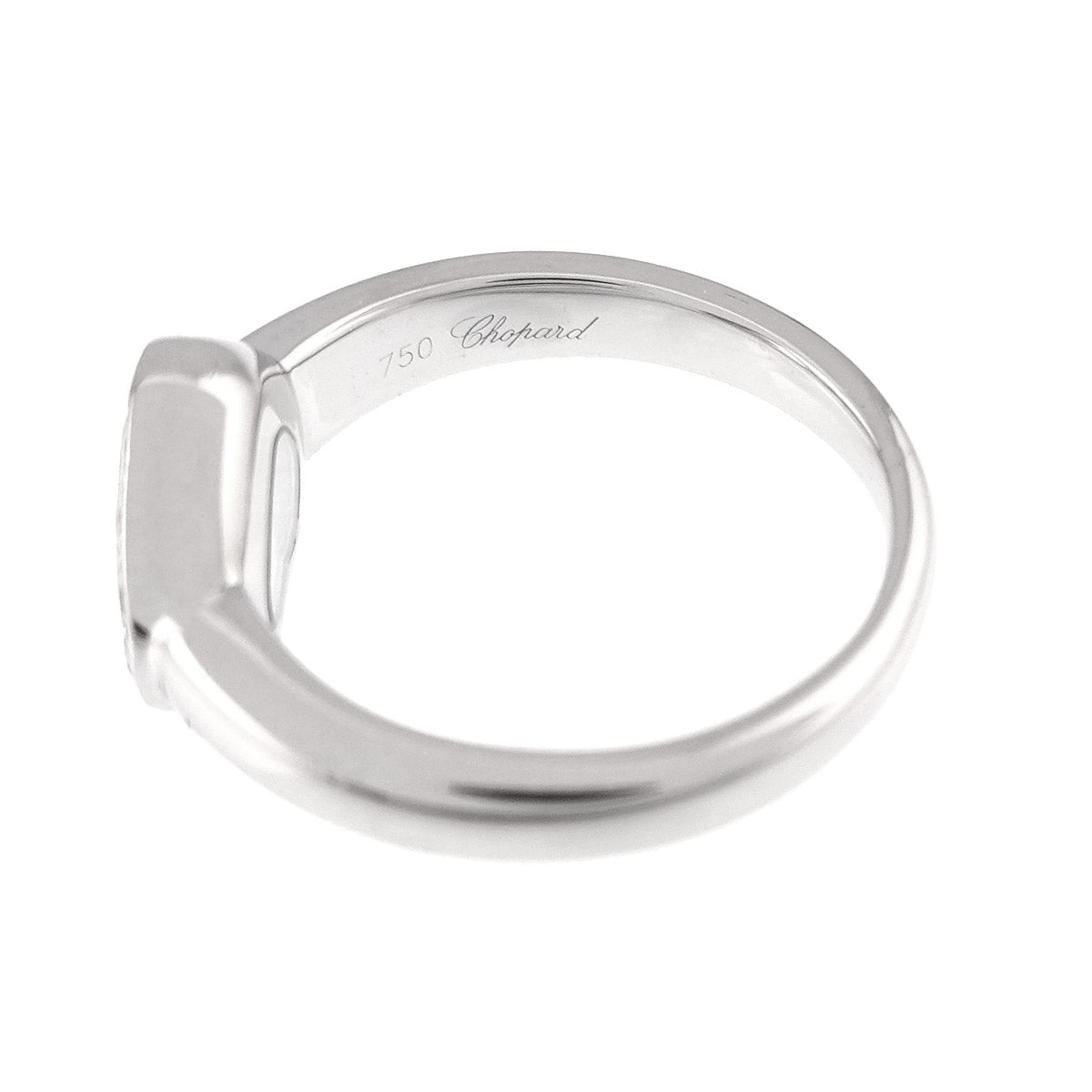 Happy Diamond Heart Ring 18K White Gold 750 Size5.5-5.75(US)