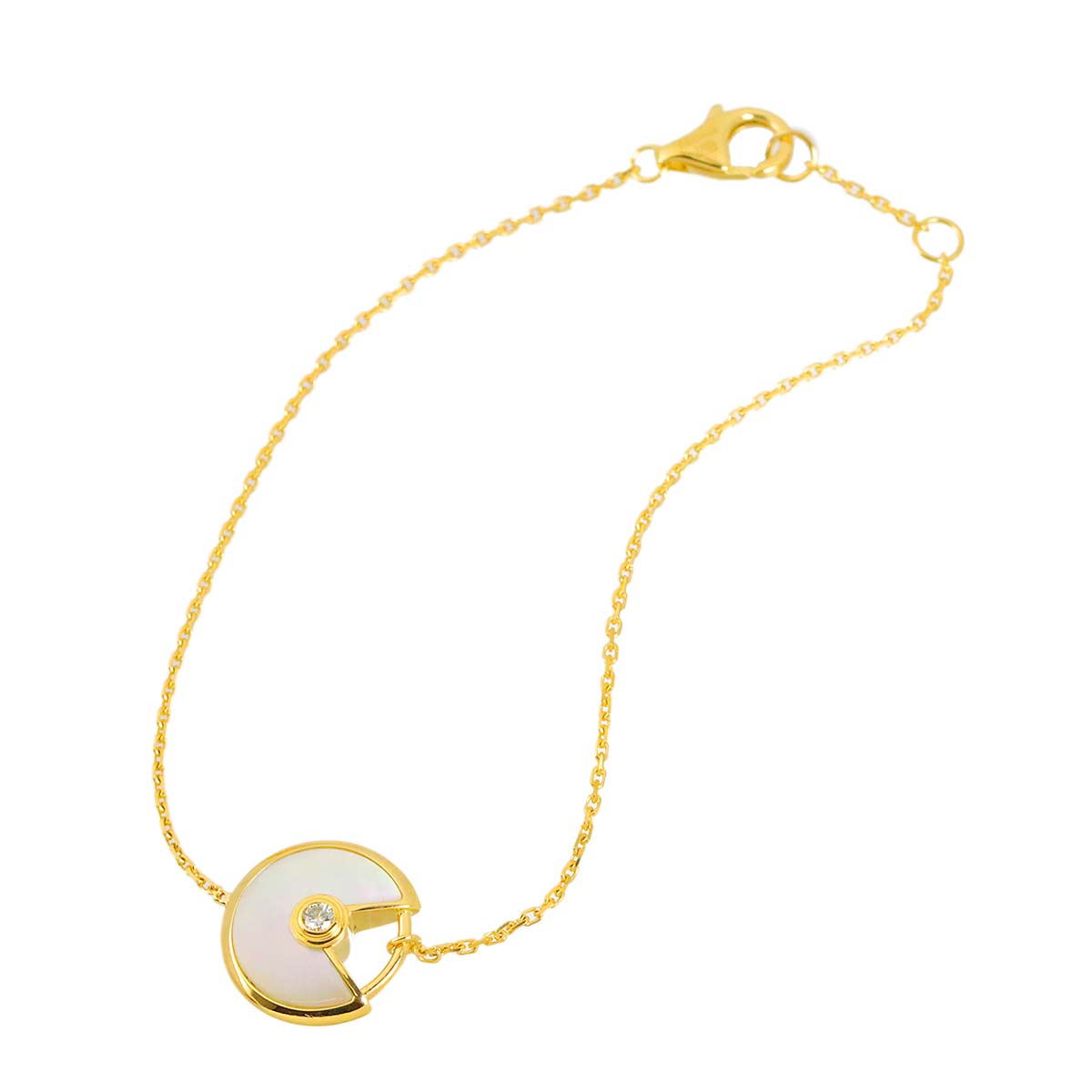 Amulette MOP Diamond Bracelet XS 18K Yellow Gold 750