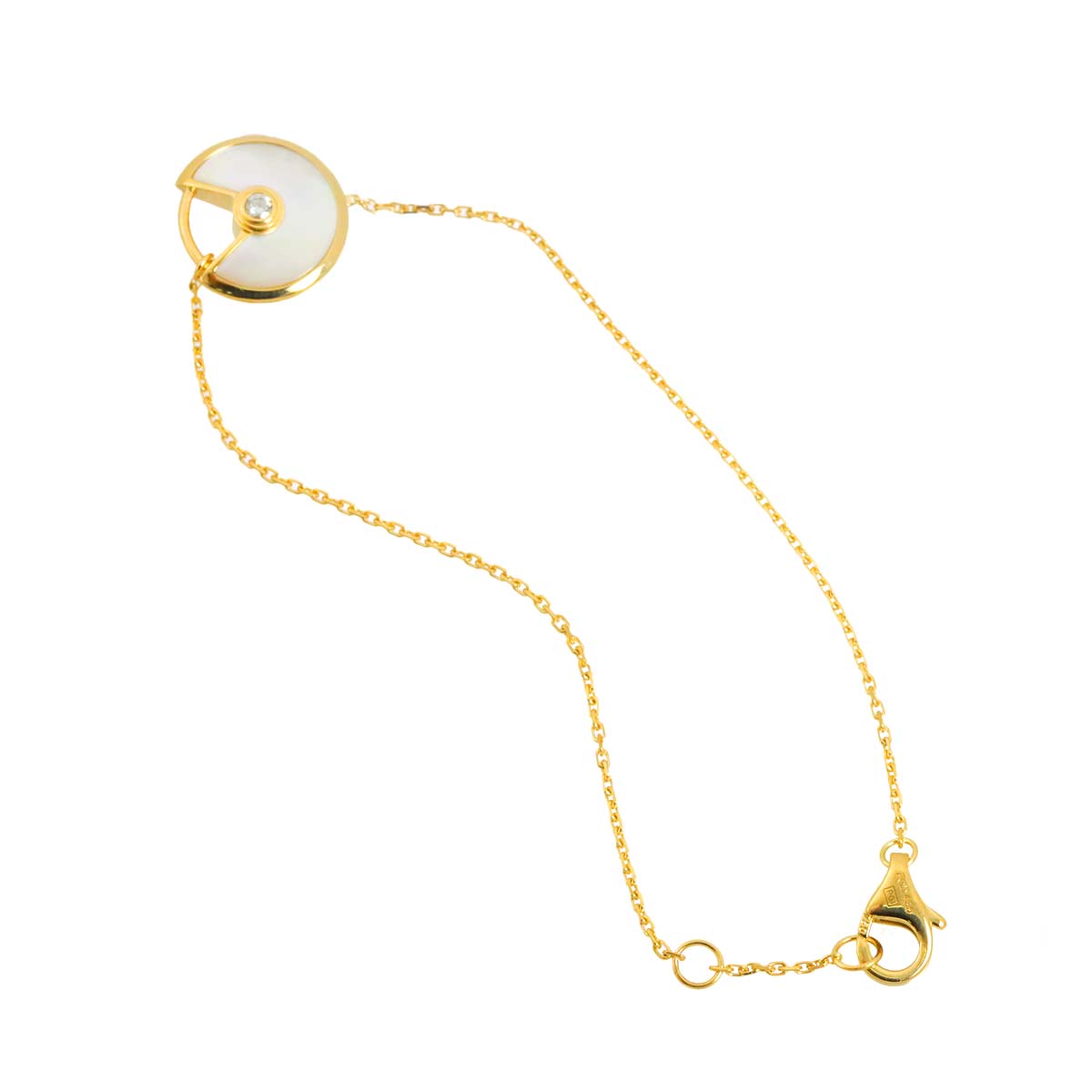 Amulette MOP Diamond Bracelet XS 18K Yellow Gold 750
