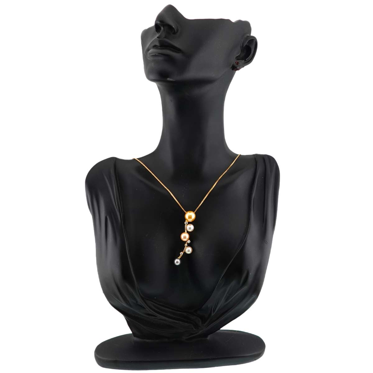 South Sea pearl Akoya Pearl Diamond Necklace 18K YG 750
