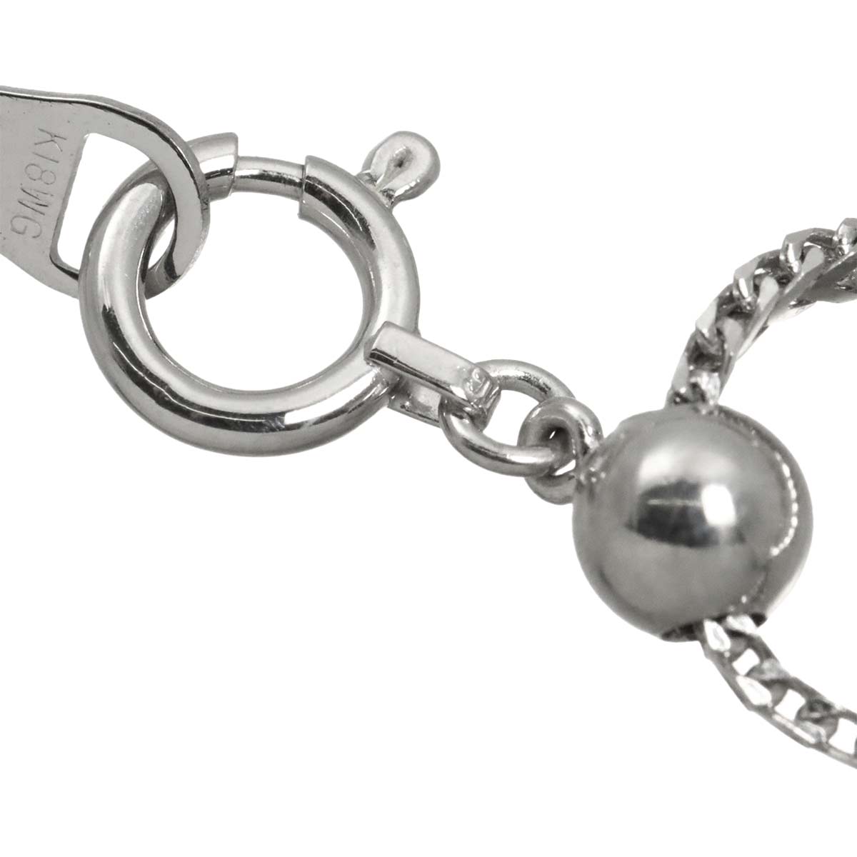 MOP Diamond 0.43ct Necklace 18K WG 750