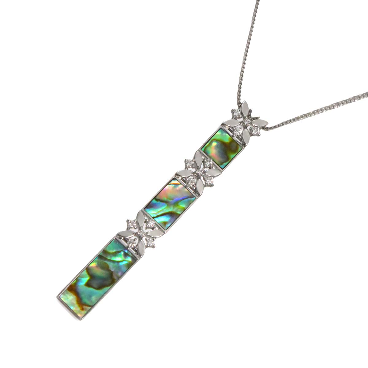MOP Diamond 0.43ct Necklace 18K WG 750