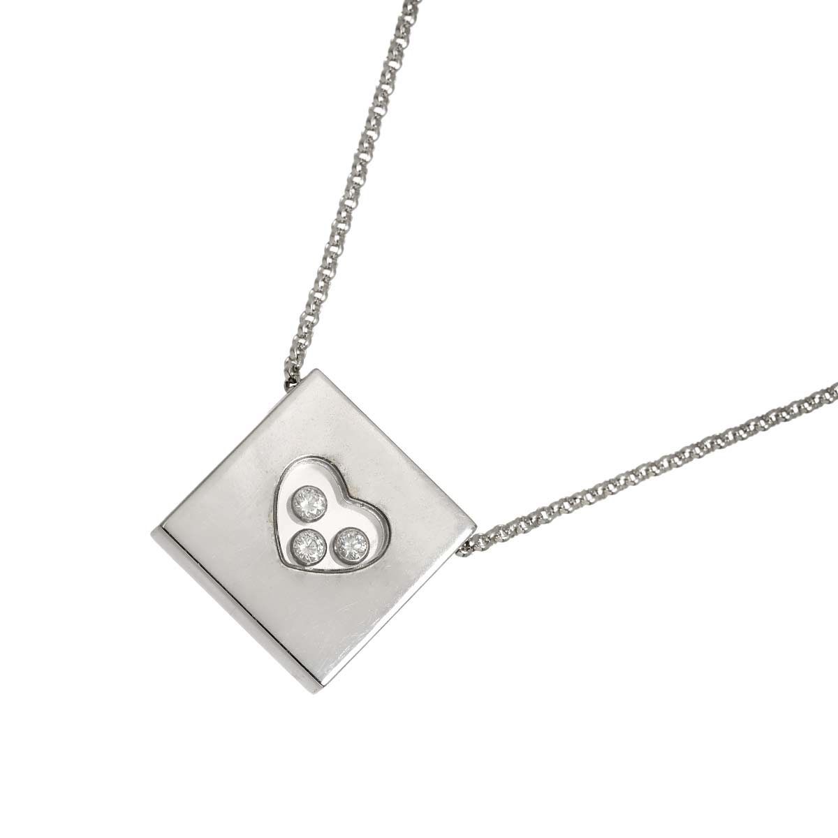 Happy Diamond Necklace 18K White Gold 750