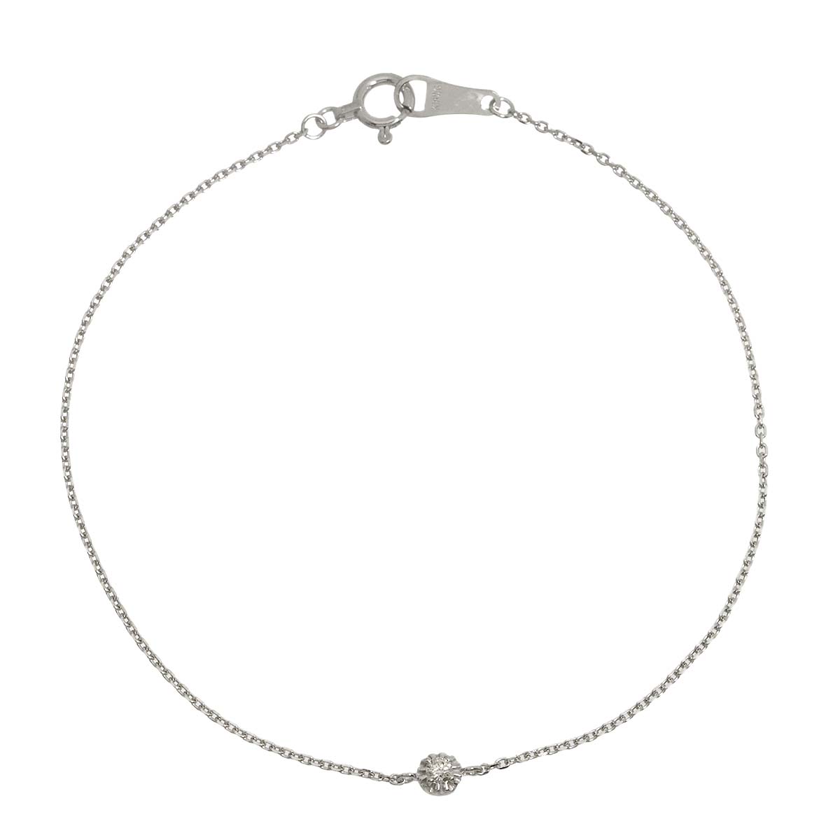 Diamond 0.03ct Bracelet 18K White Gold 750