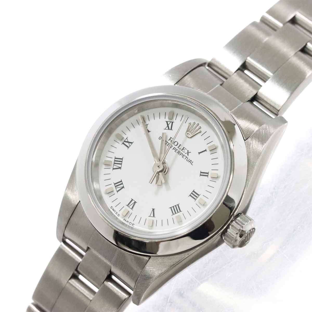 Oyster perpetual 76080 Serial A White Dial Ladies Watch