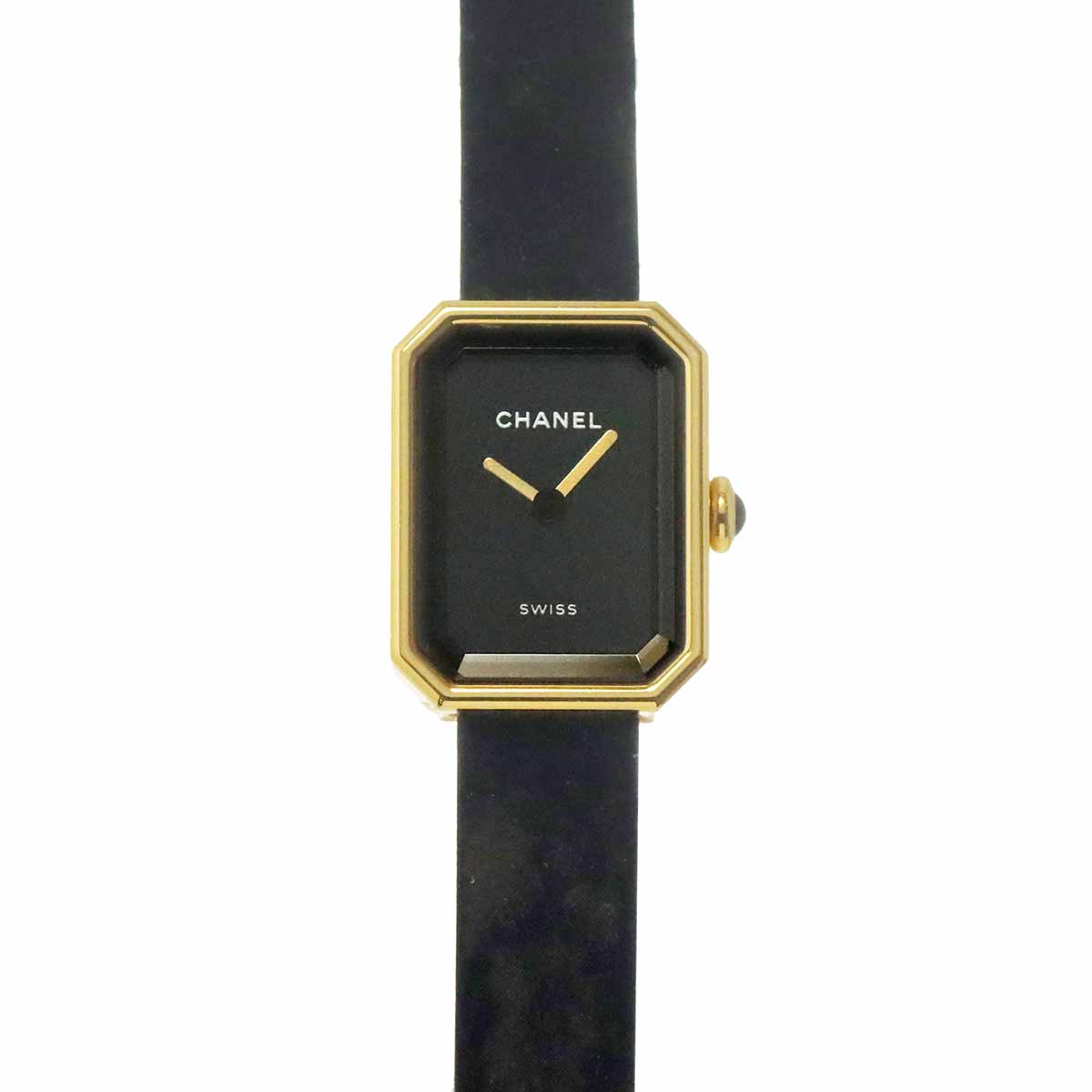 Premiere Velvet H6125 K18YG Quartz Black Dial Ladies