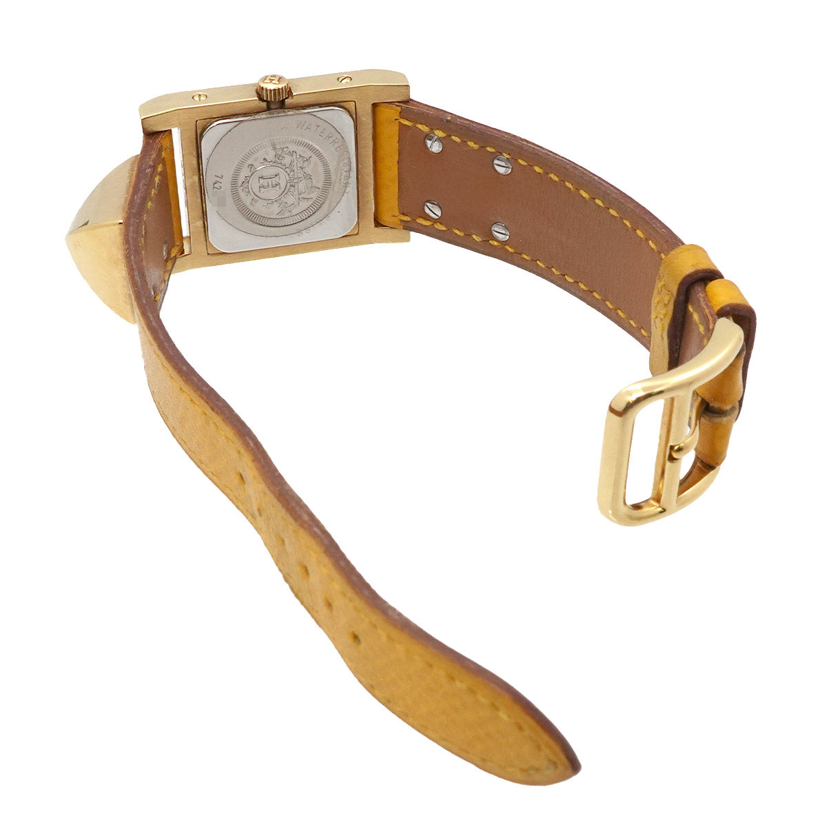 Medor Vintage pyramid Gold studs Quartz White Dial Ladies