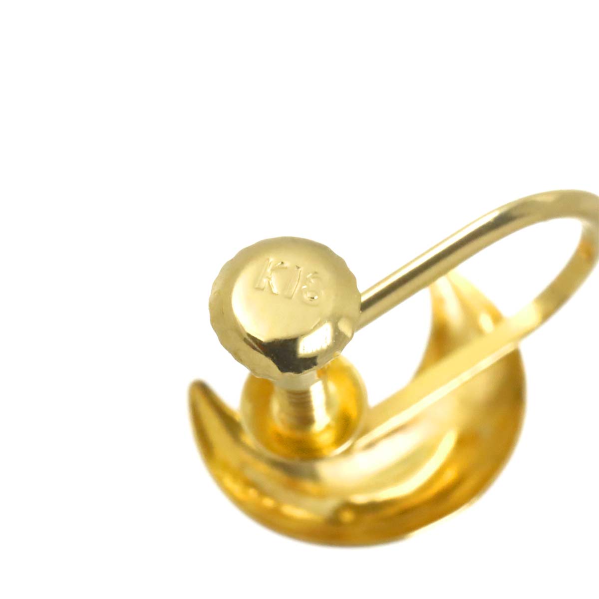 Earrings Pierced 18K K18 YG Yellow Gold 750