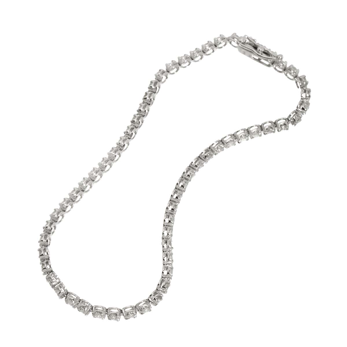 Diamond 2.11ct Bracelet 18K K18 WG White Gold 750