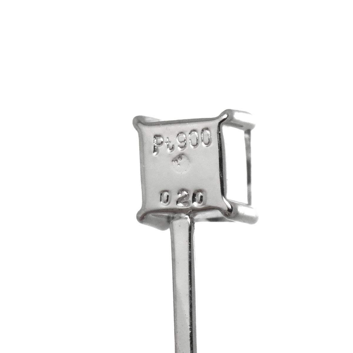 Diamond 0.20ct/0.20ct Earrings Clip on Platinum 14K White Gold 585