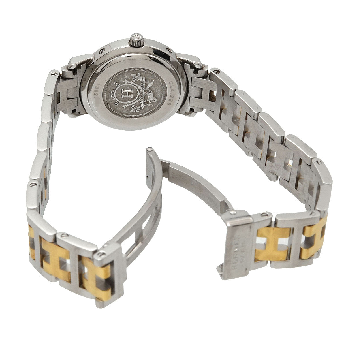 Clipper Two Tone CL4 220 Quartz Date cream Dial Ladies Watch