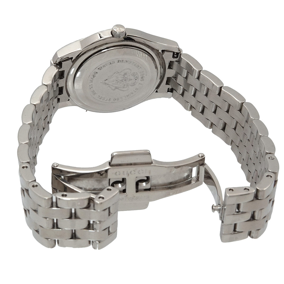 5500L 11P Diamond Quartz White Shell Dial Watch