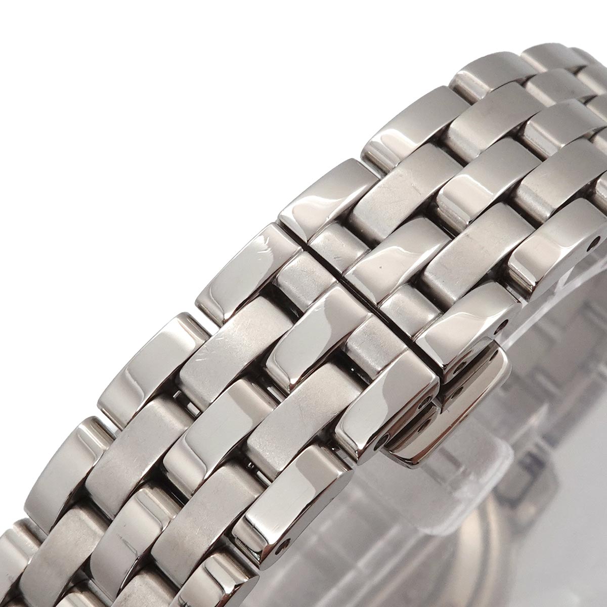5500L 11P Diamond Quartz White Shell Dial Watch