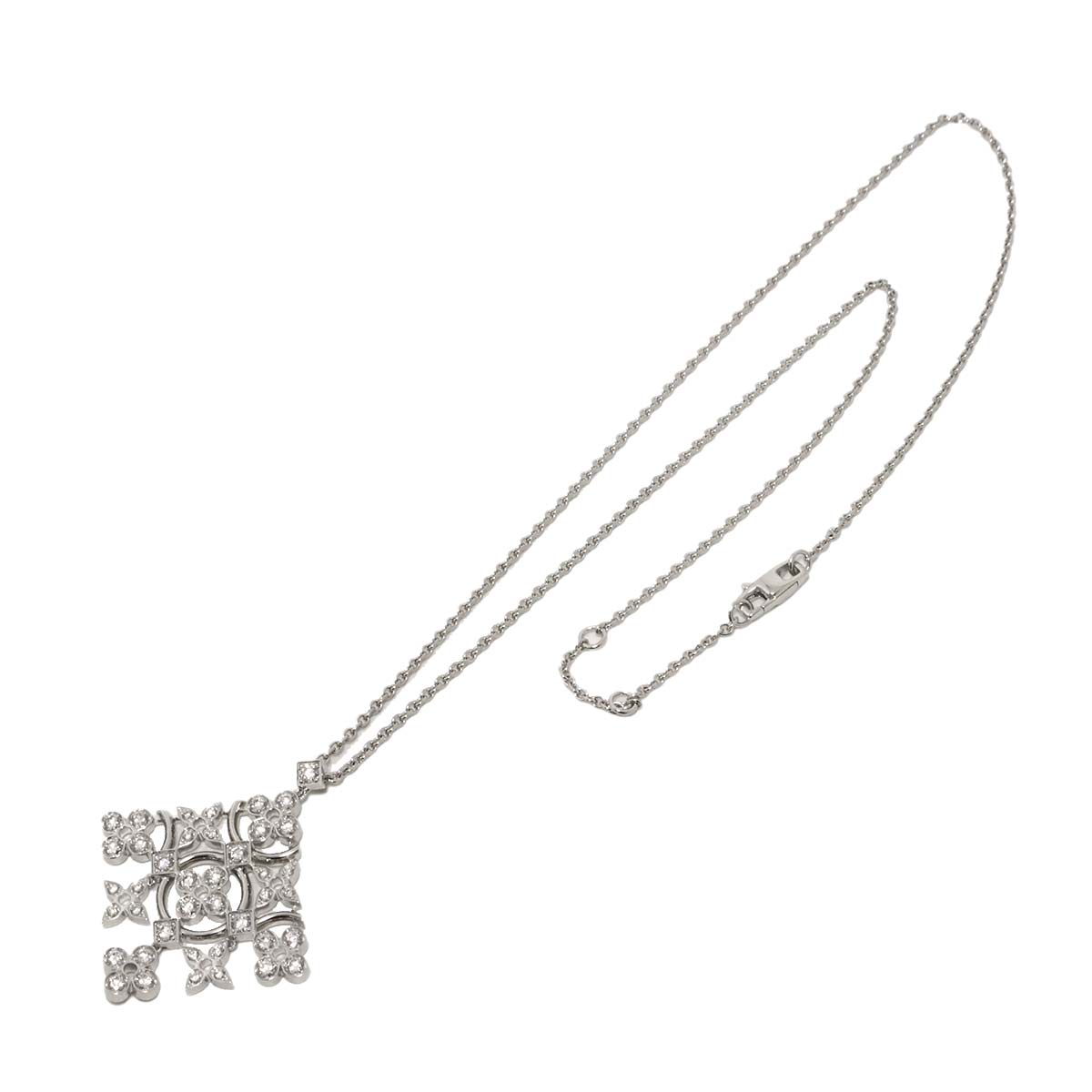 Dentelle Diamond Necklace 18K WG 750