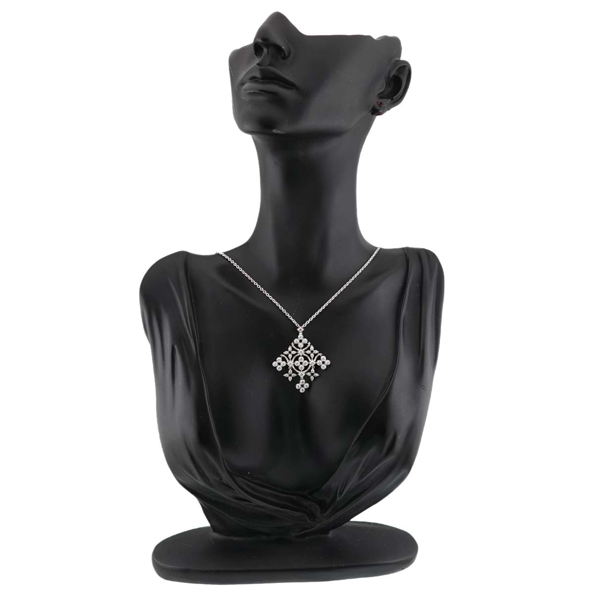 Dentelle Diamond Necklace 18K WG 750