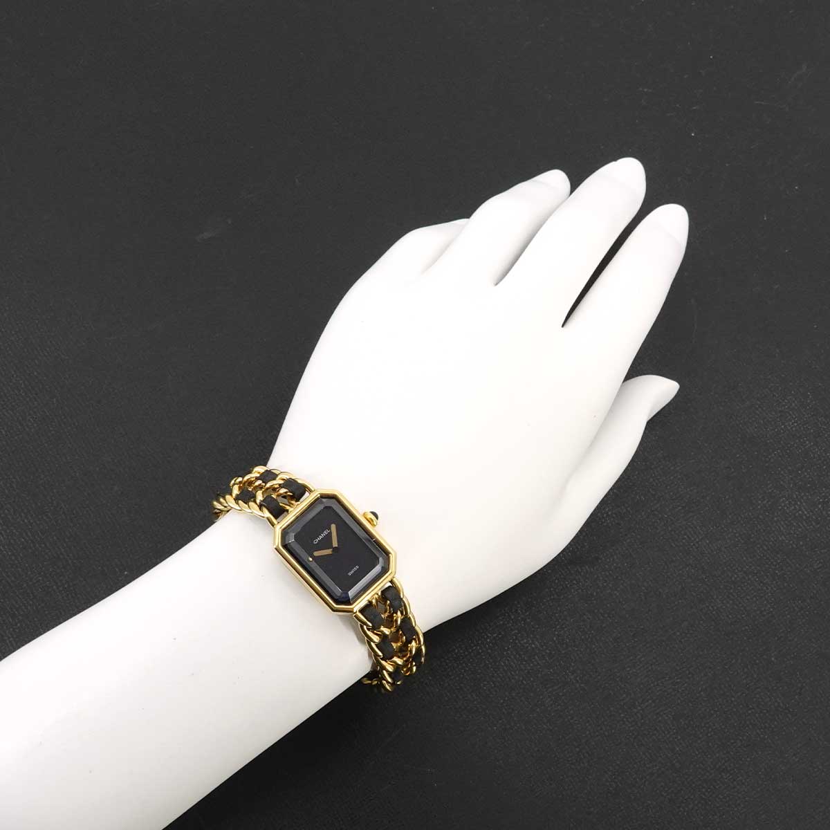 Premiere Size M H0001 Vintage Quartz Black Dial Ladies Watch