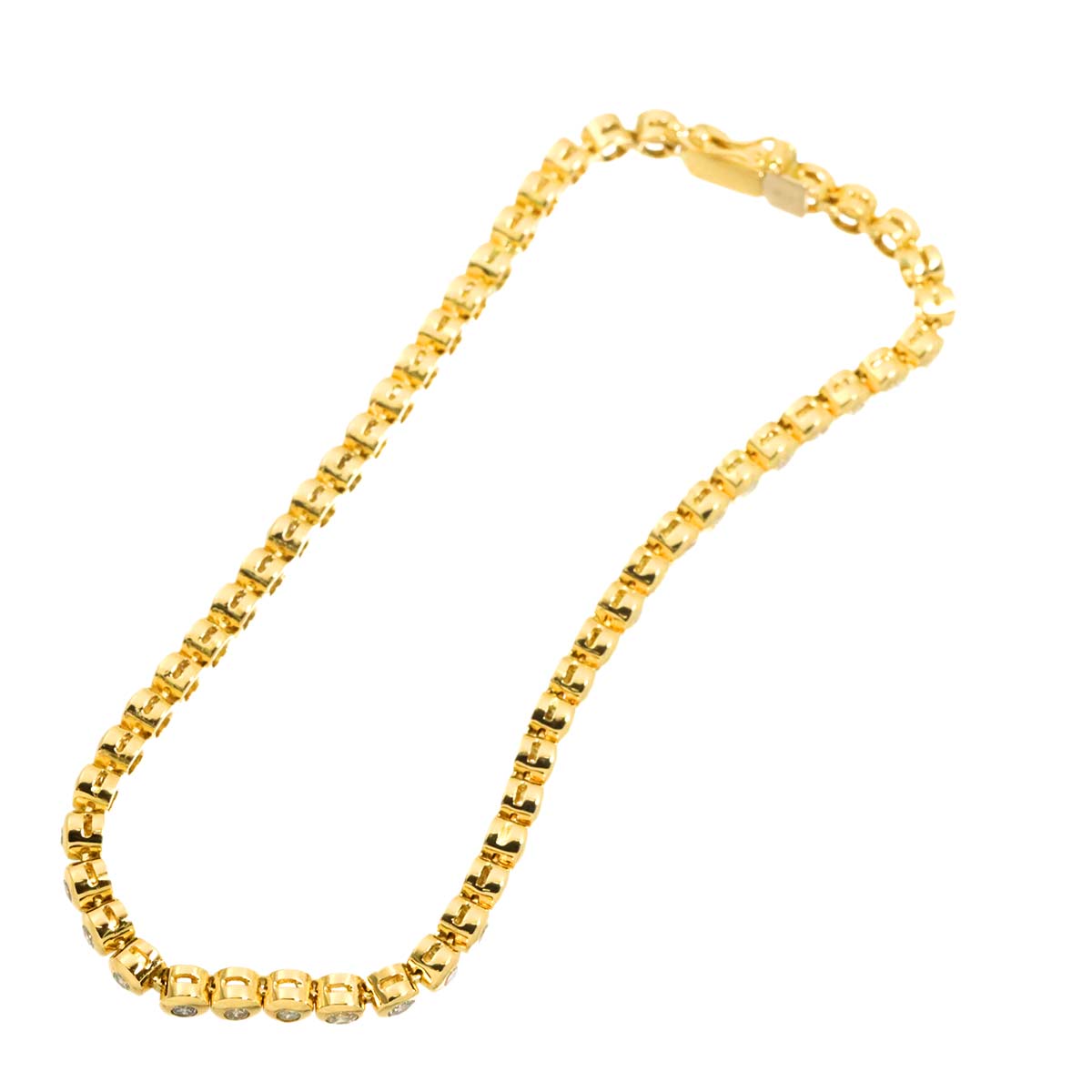 Diamond 1.52ct Bracelet K18 YG Yellow Gold 750