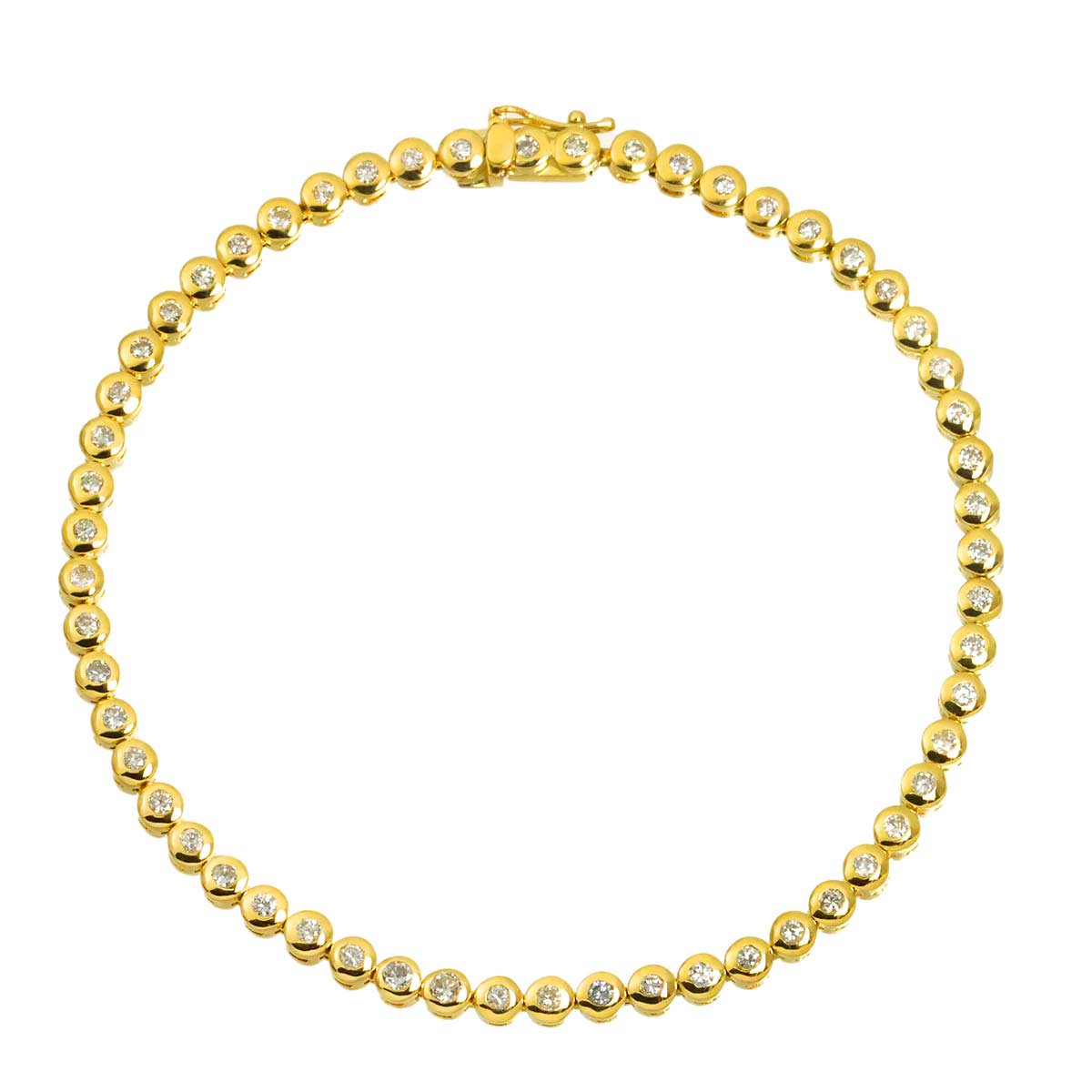 Diamond 1.52ct Bracelet K18 YG Yellow Gold 750