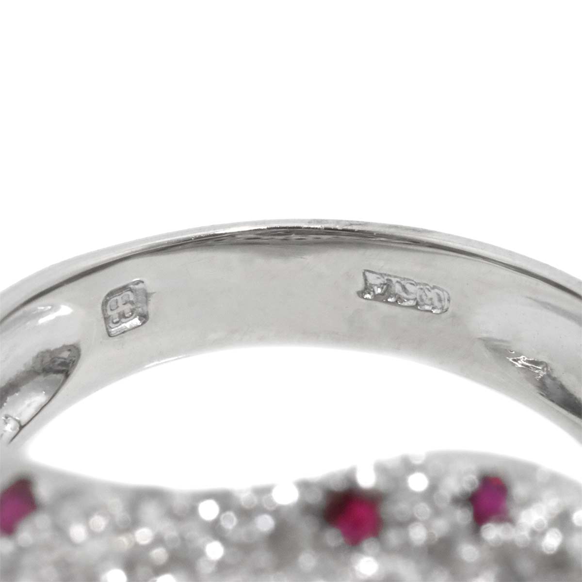 Ruby Diamond Ring Pt Platinum size5.75-6(US)