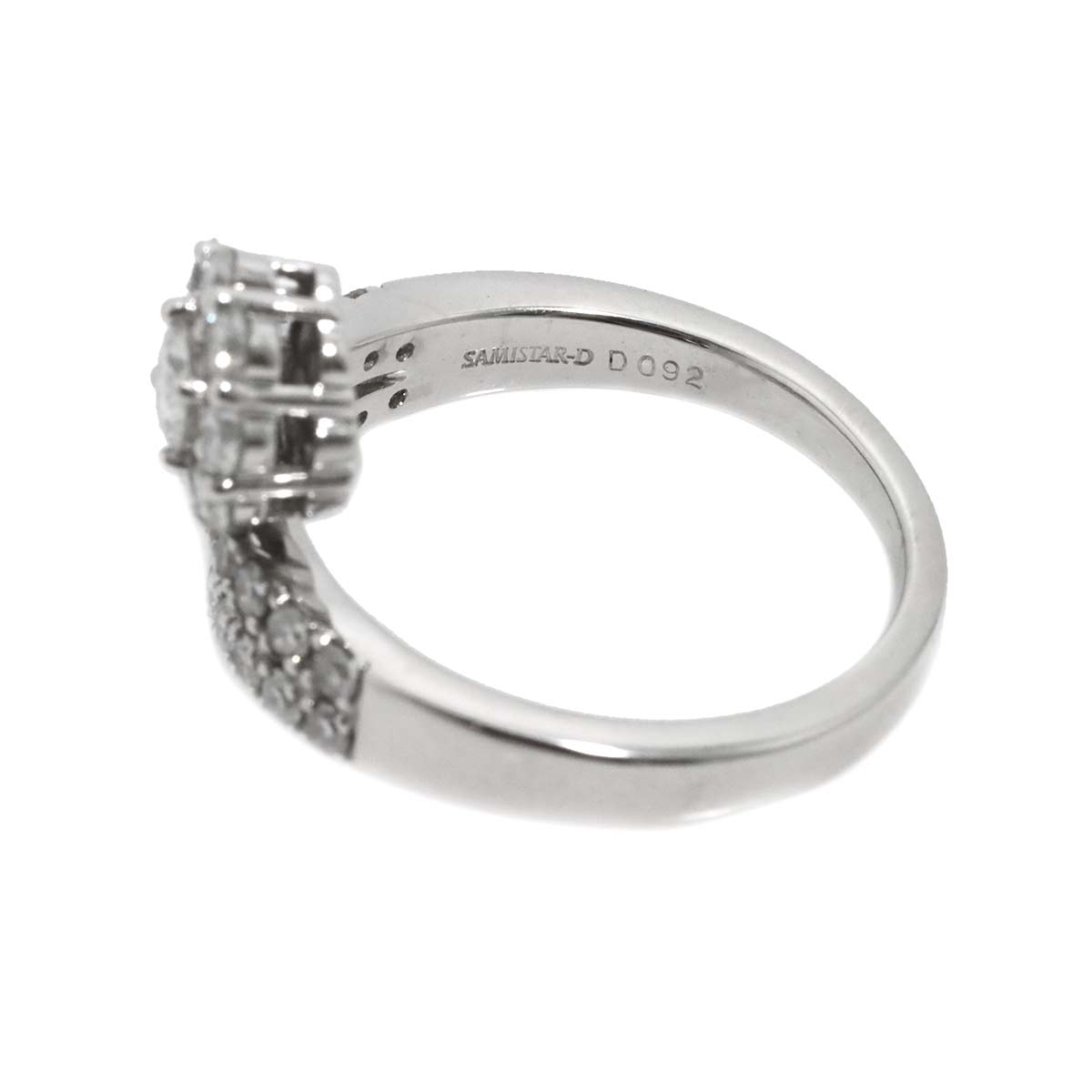 Diamond 0.96ct Ring 18K WG 750 Size6.25-6.5(US)