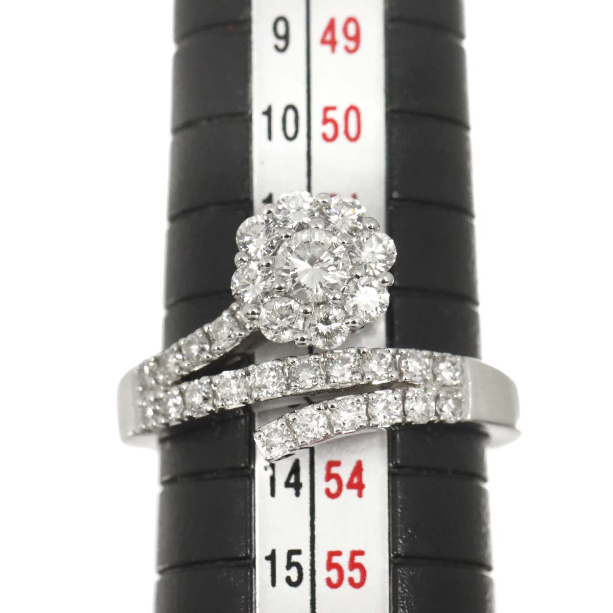 Diamond 0.96ct Ring 18K WG 750 Size6.25-6.5(US)