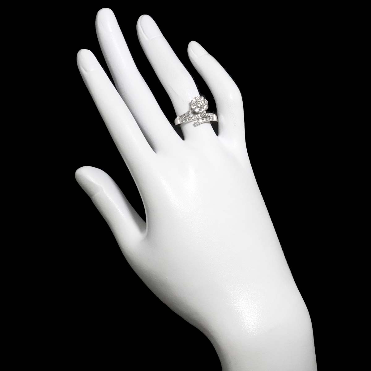 Diamond 0.96ct Ring 18K WG 750 Size6.25-6.5(US)