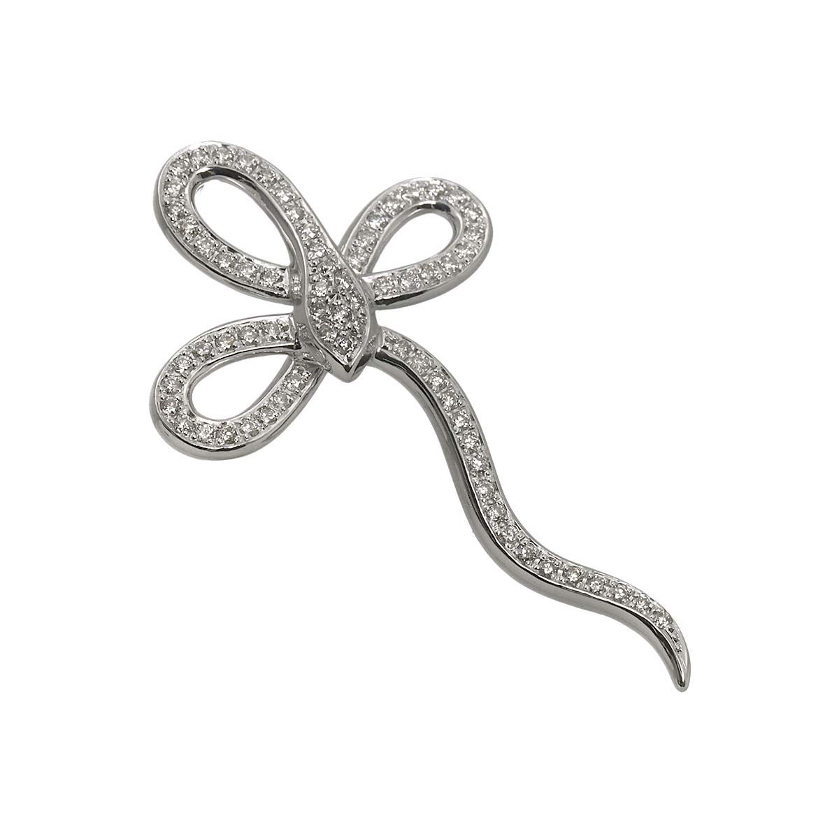 Diamond 1.00ct Pendant Top 18K K18 WG White Gold 750