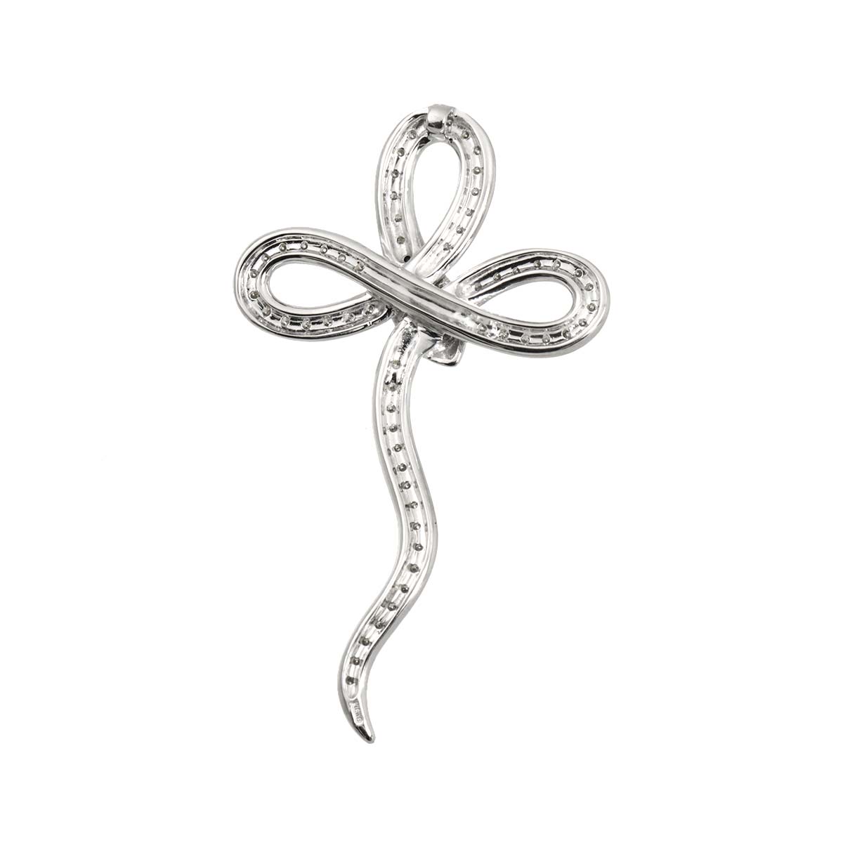 Diamond 1.00ct Pendant Top 18K K18 WG White Gold 750