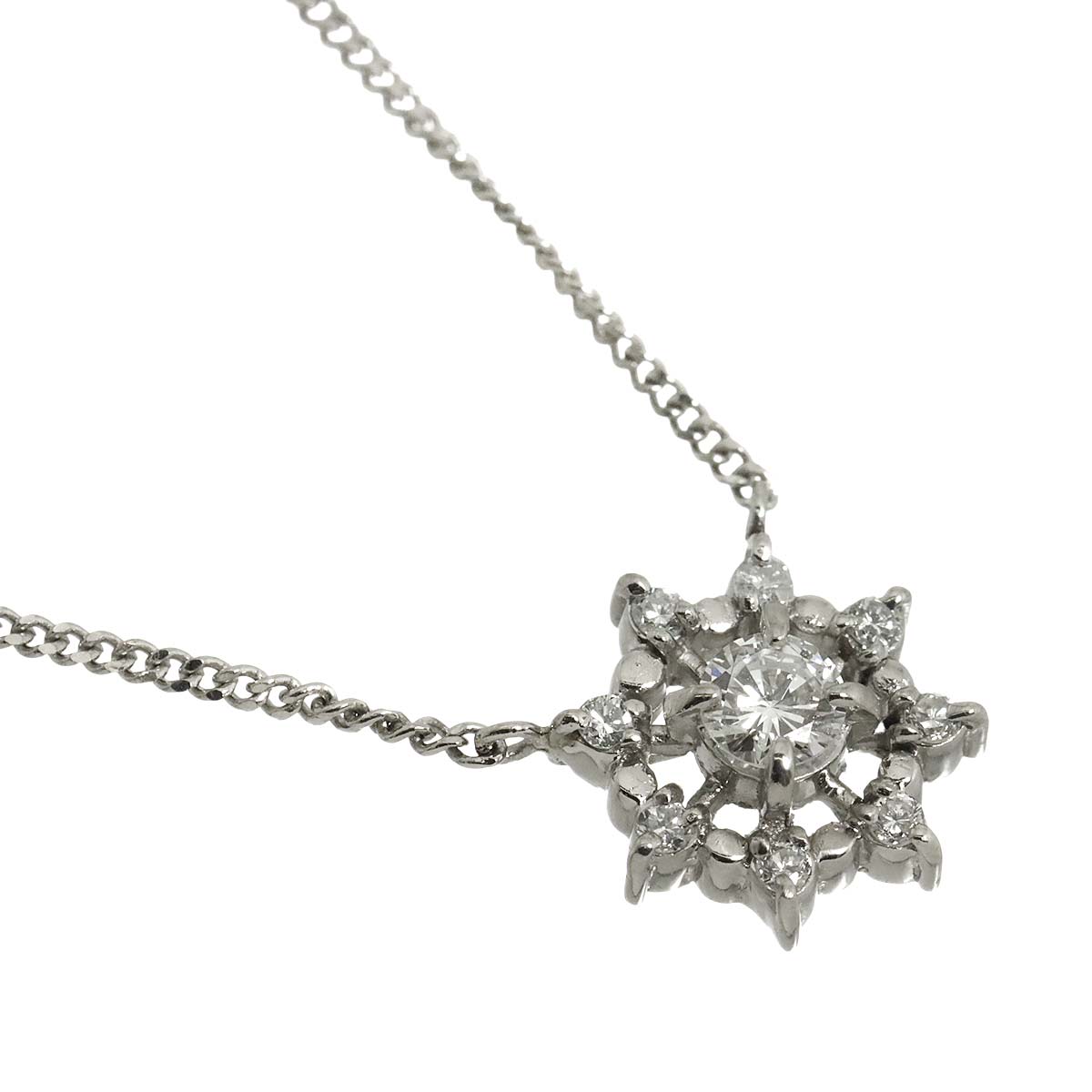 Diamond 0.21ct/0.12ct Necklace Pt Platinum