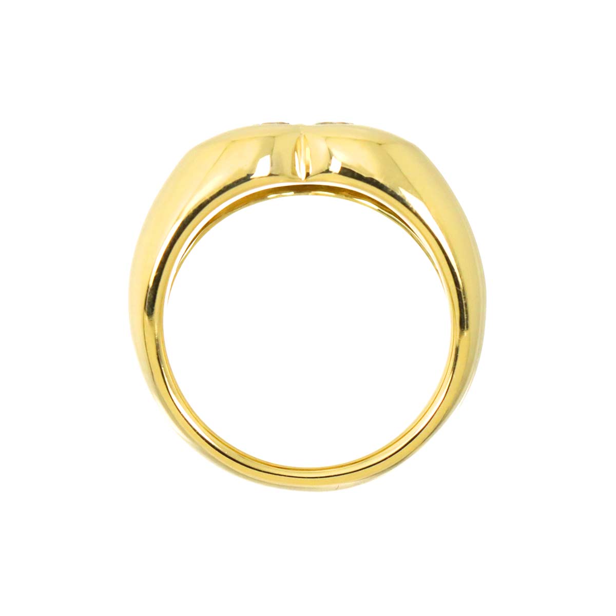 Diamond 0.58ct Ring 18K YG Yellow Gold 750 Size5.75-6(US)