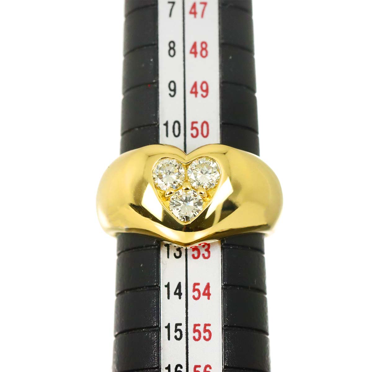 Diamond 0.58ct Ring 18K YG Yellow Gold 750 Size5.75-6(US)
