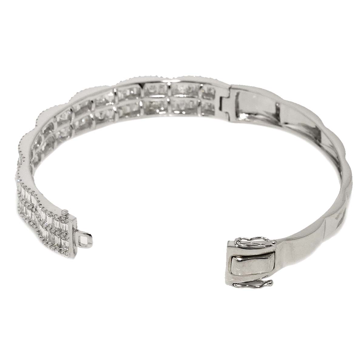 Diamond 7.36ct Bracelet 18K K18 WG White Gold 750