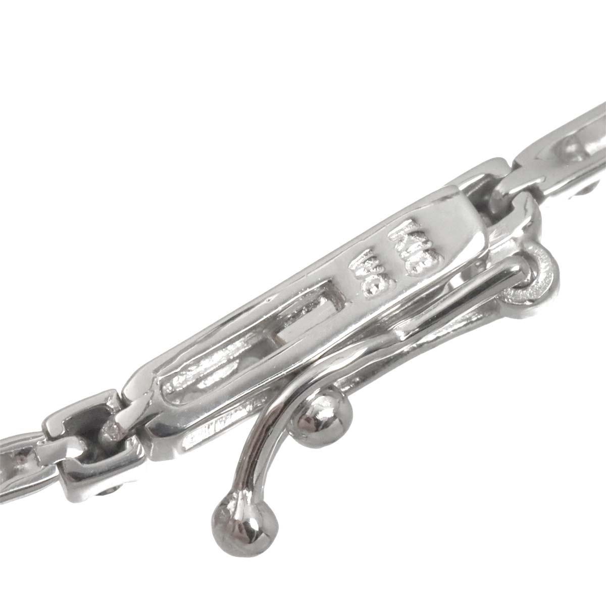 Diamond 0.54ct BlackDiamond 0.56ct Bracelet 18K K18 WG White Gold 750